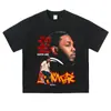 Top Lavado Retro de Manga Corta para Cantante Talla Grande Transfronterizo Chaleco Callejero Floral Vintage Estampado de Celebridad
