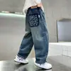Pantalones Vaqueros para Niños Primavera y Otoño 2026 Estilo Nuevo Pantalones Rectos para Niños Atuendo de Otoño Niños Grandes Estilo Genial Pantalones Casuales para Niños Modernos