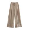 Atacado de Roupas Femininas Transfronteiriças Verão Novo Estilo Europeu e Americano Costas Nuas Alcinha Cor Sólida Top Curto Terno de Calça Reta Solta