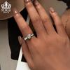 Aifule anillo abierto de pareja original de plata de ley s925 transfronterizo con sol, luna y estrella, pulsera de joyería personalizada