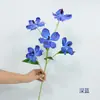 Material de Decoración para Boda con Flores Artificiales: Tallo Único de Orquídea Phalaenopsis Impreso en 3D con 5 Flores, Producto Popular Transfronterizo para Crear Ambiente en Centros Comerciales