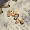 Adesivos de Manicure Tomoni Finos e Resistentes Adesivos de Unha de Desenho Animado Fofos Nova Coleção Outono Chinoiserie Material de Adesivo de Joia
