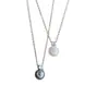 Collar Colgante de Perla Gris Única y Circonita para Mujer, Cadena para Clavícula de Nicho de Gama Alta Otoño e Invierno, Accesorio de Cadena para el Cuello Simple