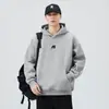 Moletom com capuz estilo americano, peso pesado, para homens, estilo outono e inverno, marca da moda, corte solto, toque de alta qualidade, jaqueta para casal, blusa, atacado