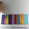 Tecido de Poliéster Elastano Malhado de Alta Elasticidade Versão Completa Estrutura de Puxar Filme de Hot Stamping Tecido Colorido Elástico Decoração Tecido para Roupa de Performance de Palco