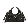 Bolsa Quadrada Pequena de Bolinhas de Alto Valor Feminina 2026 Novo Estilo Bolsa de Mão Tendência Moda Bolsa de Ombro Bolsa Transversal Retrô Tendência