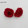 Cabeças de flores de rosa artificiais com bordas encaracoladas, flores de tecido de primavera e outono, decoração DIY feita à mão, arranjo de casamento, componentes de acessório de cabelo