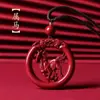 2026 Año del Caballo Morado Oro Arena Cinabrio Doble Dragón Paz Colgante Signo del Zodiaco Adorno Alto Contenido Cinabrio Mayoreo