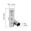 Hebilla de Zapato Metálica Kurokin de Extremo Abierto con Tres Agujeros, Forma de Bala de Plata, Diámetro Interior de 3.2 mm, Accesorios para Cordones de Ropa y Sombreros, Cordones de Zapato