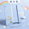 Suporte de Leitura de Aço para Crianças, Dobrável e Estável, Suporte de Livro Portátil, Suporte para Livros Ilustrados para Alunos do Ensino Fundamental, Suporte de Mesa