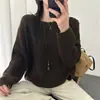 Suéter Básico de Cuello Redondo con Lentejuelas para Mujer 2026 Otoño/Invierno Nuevo Estilo Holgado Perezoso Suave de Punto de Manga Larga