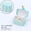 Caja de Almacenamiento Mini Joyería Transfronteriza Caja para Anillos de Cuero PU Compacta Portátil Caja para Joyería de Aretes Bolsa para Cosméticos Personalización