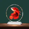 Nuevo Adorno de Cristal de Carpa Estilo Chino Decoración para Sala de Estar Gabinete de Vino Regalo de Inauguración de Casa Apertura Oficina Finanzas Mascota Propicia Adorno de Escritorio