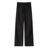 En stock: Pantalones de nuevo estilo otoño 2026 estilo old money con botones, pliegues tridimensionales, pantalones largos de pierna recta, pantalones casuales para hombre