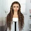 Amazon Comercio Exterior Moda Peluca Europea y Americana Cabello Largo Rizado Palo Teñido Rizos Pequeños Peluca Gorro África Caliente Encaje Frontal