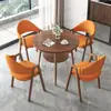 Juego de mesa y sillas de recepción y negociación de estilo minimalista nórdico para tiendas de té de leche y cafeterías, apartamentos y bed & breakfasts, mesa de comedor, mesa redonda pequeña para balcón