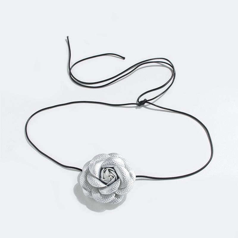 银色花朵腰绳2