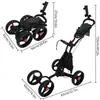 Carro para Bolsa de Golf, Marco de Aluminio Portátil Plegable Remolque para Bolsa de Golf, Carrito de Golf de Cuatro Ruedas con Ruedas Grandes, Carrito de Mano para Campo de Golf