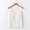 Camisola de Bloques de Color Yu Zhaolin para Mujer, Ropa Interior de Verano, No Necesita Usar Sujetador, Top Básico Versátil Ajustado Todo en Uno