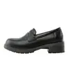 Sapatos femininos pequenos de couro, nova coleção primavera/verão 2026, mocassins de salto médio, adequados para estudantes, com um visual preppy, estilo universitário, uniforme JK, e um design inspirado no japonês e britânico