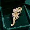 Broche de Lazo de Cinta con Taladro Ojo de Caballo Colorido de Industria Pesada Pin de Aleación Incrustado con Pedrería para Traje Vestido Chal Corsage
