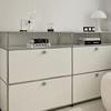Aparador de aço inoxidável USM médio Nordic Home Sala de estar Gabinete decorativo de luxo Armário de armazenamento Atacado