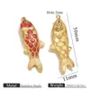 Aço Inoxidável Colorido Gotejamento de Óleo Peixe Marinho Pingente DIY Titânio Aço Joias Acessórios Pingente Colar Pulseira Acessórios Pingente