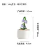 Adornos de Artesanía de Vidriado Zibo Orquídea Suzuki Planta Verde en Maceta Especialidad de Boshan Decoración del Hogar Regalo de Escritorio