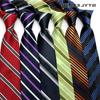 Gravata Masculina Negócios Moda Britânica Listra Diagonal Laranja 8cm de Largura Camisa Social Casual Noivo Casamento Tendência