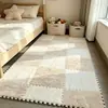 Alfombra de Piso Patchwork de EVA de Pelo Corto Suave para Habitación de Bebé y Madre Alfombra de Piso Antigolpes Alfombra de Espuma Patchwork para el Hogar