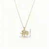 Collar de Elefante Pequeño Lindo Transfronterizo Europeo y Americano Acero de Titanio Estilo de Lujo Ligero Nicho Cadena para Clavícula Versátil para el Día a Día Accesorio