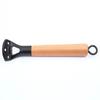 Pieza de aluminio de tres agujeros mango de olla de madera de haya acero inoxidable sartén wok mango de sartén universal accesorios para ollas perilla superior oreja de olla venta al por mayor