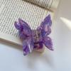 Horquilla de mariposa de doble capa con personalidad retro de acetato de moda de Corea del Sur, con textura alta, clip de tiburón para la parte posterior, accesorios para el cabello femenino