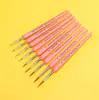 Al por mayor transfronterizo Pincel delineador pelo de lobo G130 acuarela pelo suave pintura al óleo extrafino ultra-fino pincel pintado a mano pincel para delinear bordes