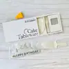 Bandeja de talheres descartáveis de aniversário gaveta pequena conjunto de caixa de presente fabricante de panificação talheres de bolo de plástico prato de jantar louça
