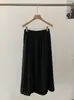 Falda Larga de Forro Polar con Lentejuelas Omalai Elástica Gruesa de Cintura Alta para Mujer, Tendencia de Falda Midi Línea A Adelgazante Fruncida de Invierno 5915