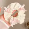 Elástico de Cabelo de Renda Estilo Coreano, Corda de Cabelo Extra Grande, Elástico para Coque, Acessório de Cabelo de Luxo para Mulheres