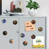 Parche de vidrio con gemas del tiempo, adhesivo magnético suave para refrigerador, para modelado de mitos de colores transfronterizos europeos y americanos, cara de sol y luna, bricolaje