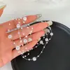Colar de Pérolas em Camadas Super Feérico, Corrente de Clavícula em Camadas de Luxo Discreto de Nicho, Estilo Doce e Cool, Estilo Puro Desejo, Acessório de Pescoço Personalizado