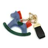 Chaveiro Pingente Cavalo de Balanço Novo Estiloso Criativo Cavalo de Tróia Pingente de Bolsa de Alta Qualidade Cordão para Chaveiro de Carro