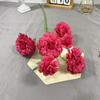 Nova simulação flor 6 cabeça lasanha crisântemo europeu salão de casamento decoração flor balão decoração do partido flor