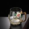 Ventas Directas de Fábrica Tazas de Té Esmaltadas, Tazas de Café de Alta Calidad para Oficina, Tazas de Té para Mujer, Vasos de Vidrio de Lujo de Gama Alta