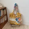 Bolso de Punto Casual para Mujer 2026 Nuevo Verano Ocio Vacaciones Bolso de Hombro Gran Capacidad Bolso Tote para el Trabajo