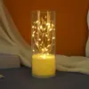 Lámpara de vela electrónica LED cadena de luces de vidrio taza vela LED simulación de vela oscilante decoración estilo ins para bodas cumpleaños