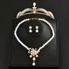 Conjunto de Colar Brincos Coroa de Noiva Europeia e Americana Decoração Aro de Cabelo Super Fada Nova Coroa Casamento Estúdio de Fotografia de Casamento Acessórios para Mulheres
