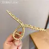 Pinza de Tiburón de Metal de Alta Gama para Mujer Accesorios para el Cabello Grandes Cabello Muy Largo Volumen Pinza de Agarre Múltiple Pinza para el Trasero de la Cabeza Tocado