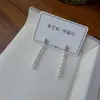 Brincos de Pérola de Uma Linha para Mulheres, Modernos, Simples, Design de Nicho, Brincos Longos Elegantes e de Alta Qualidade