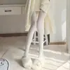 Medias blanco lechoso suaves estilo deseo puro calcetines de baile para mujer adulta calcetines tipo leggings finos de una pieza Loli estudiantil jk japoneses