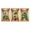 Pegatina de pared con marco de fotos 3D de simulación de flores y plantas verdes, para dormitorio, sala de estar, TV, fondo, autoadhesiva