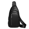 Bolso de hombro cruzado para hombre de cuero genuino de moda, bolso cruzado de piel de vaca de capa superior, bolso de pecho, mochila de cuero suave, bolso casual